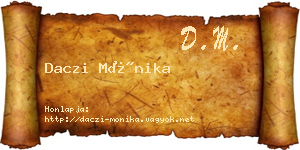 Daczi Mónika névjegykártya